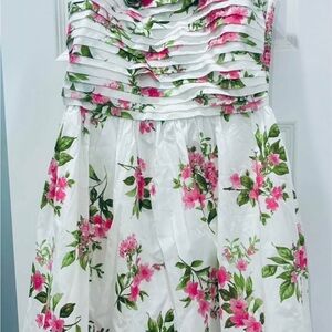 Altar'd State White and Pink Floral Women’s Dress